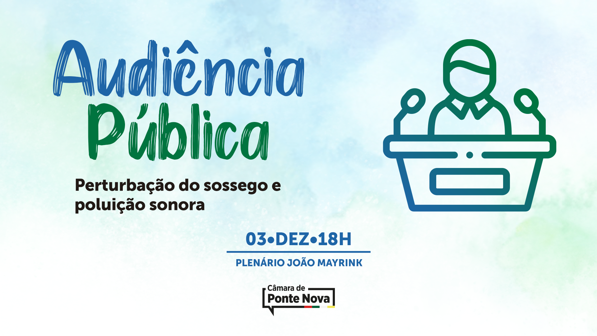 Audiência pública vai debater perturbação do sossego e poluição sonora; saiba como participar