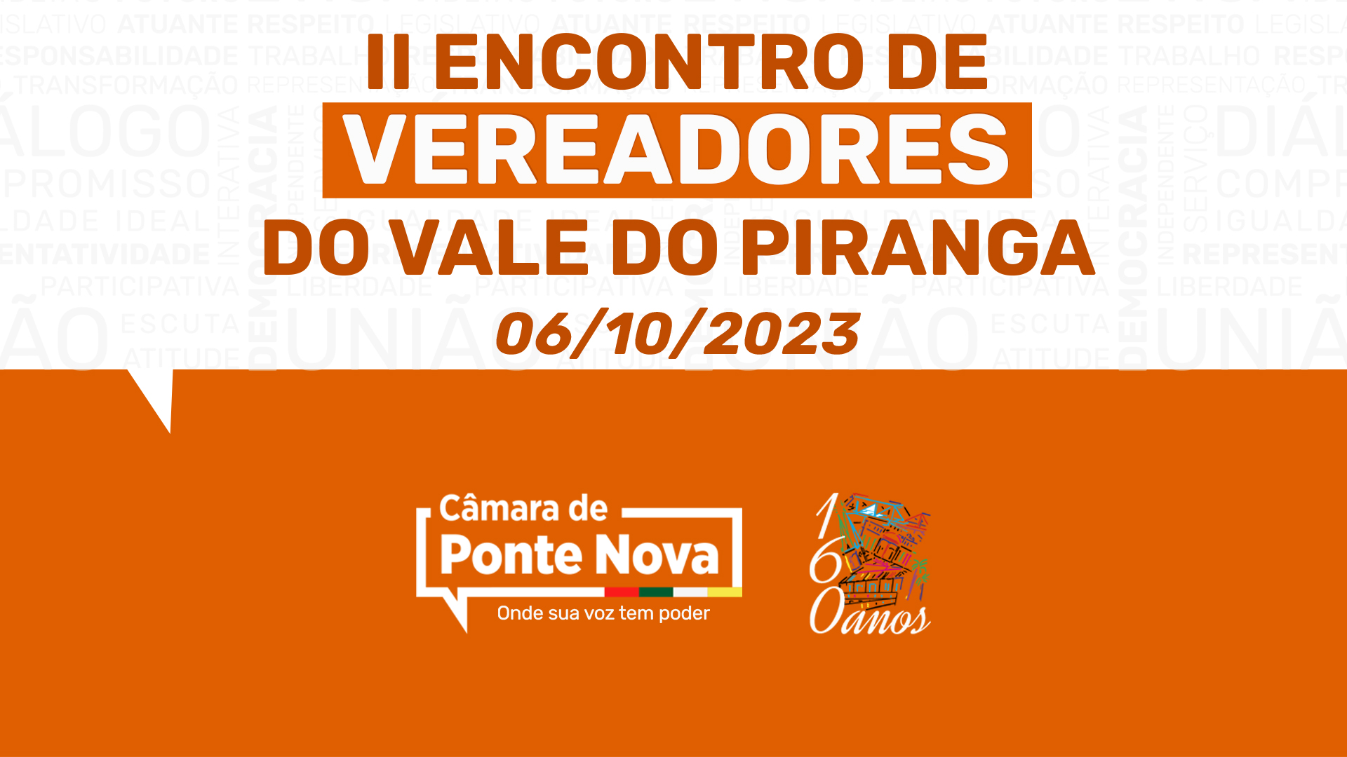 Câmara abre inscrições para o II Encontro de Vereadores do Vale do Piranga