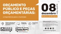 Câmara promove palestra sobre orçamento público e peças orçamentárias