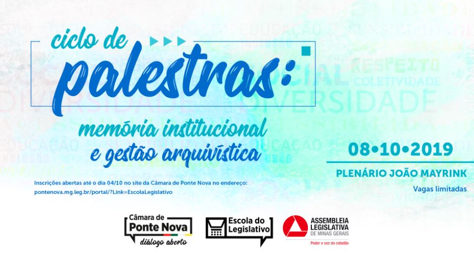 Evento sobre memória institucional e gestão arquivística será em 08/10