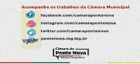 Participe das redes sociais da Câmara de Ponte Nova