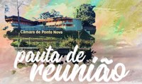 Programação da reunião ordinária da Câmara de Ponte Nova de 11/03/19