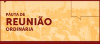 Programação da reunião ordinária do dia 02 de maio de 2018