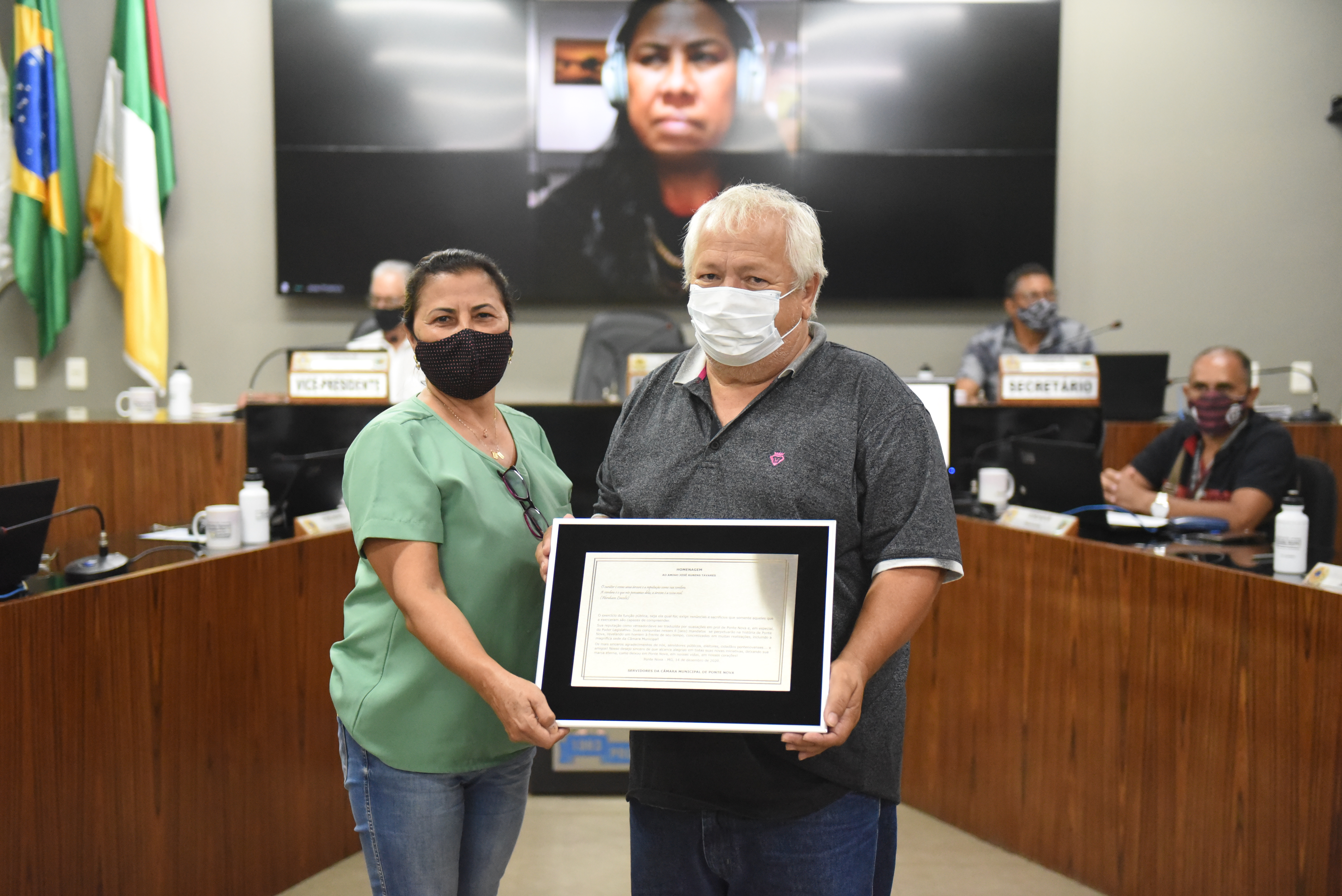 Servidores da Câmara homenagearam Rubinho em dezembro