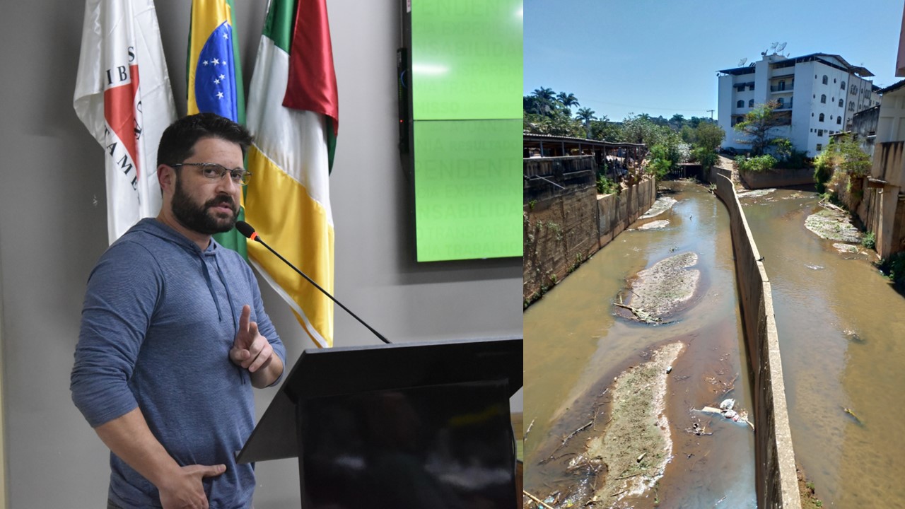 Vereador cobra providências quanto a limpeza do ribeirão Vau-Açu