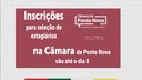 Inscrições Para Seleção De Estagiários De Ciências Contábeis, Direito E Jornalismo Na Câmara De Ponte Nova Vão Até O Dia 8